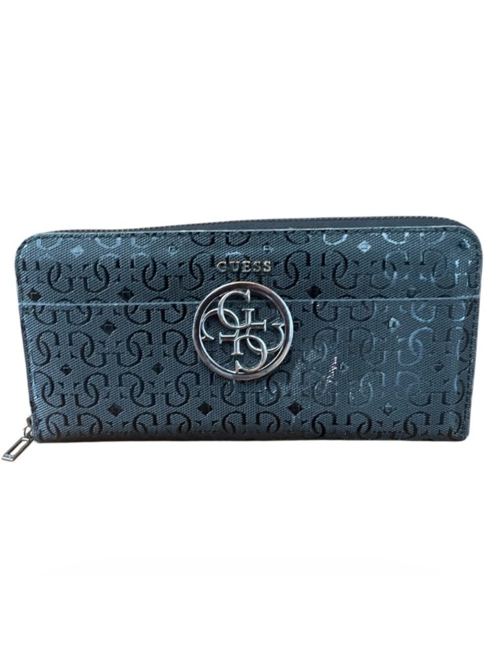 Guess Black Wallet with Gold Logo